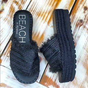 Beach by Matisse Black Espadrille Sandal Size 6